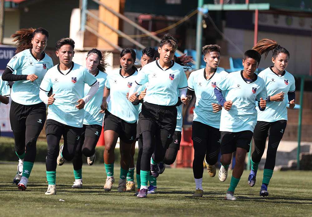 नेपाली महिला फुटबल टिमले आज भारतविरुद्ध खेल्दै