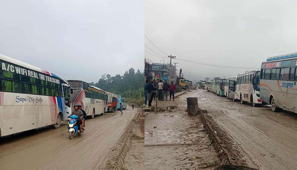 दाउन्ने सडक अझै एकतर्फी